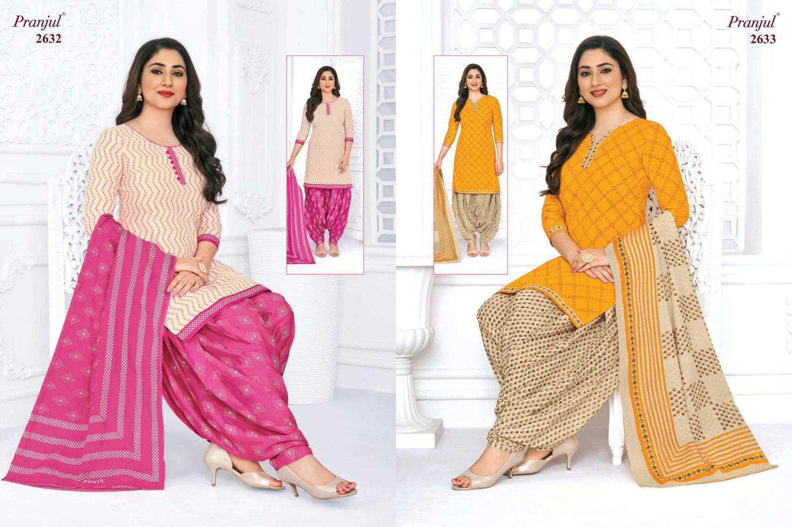 Pranjul Priyanshi Vol 26 Casual Wear Wholesale Patiyala Cotton Dress Material
